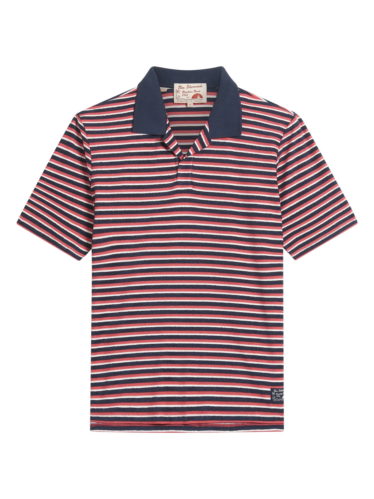 Loopback Stripe Polo DARK NAVY