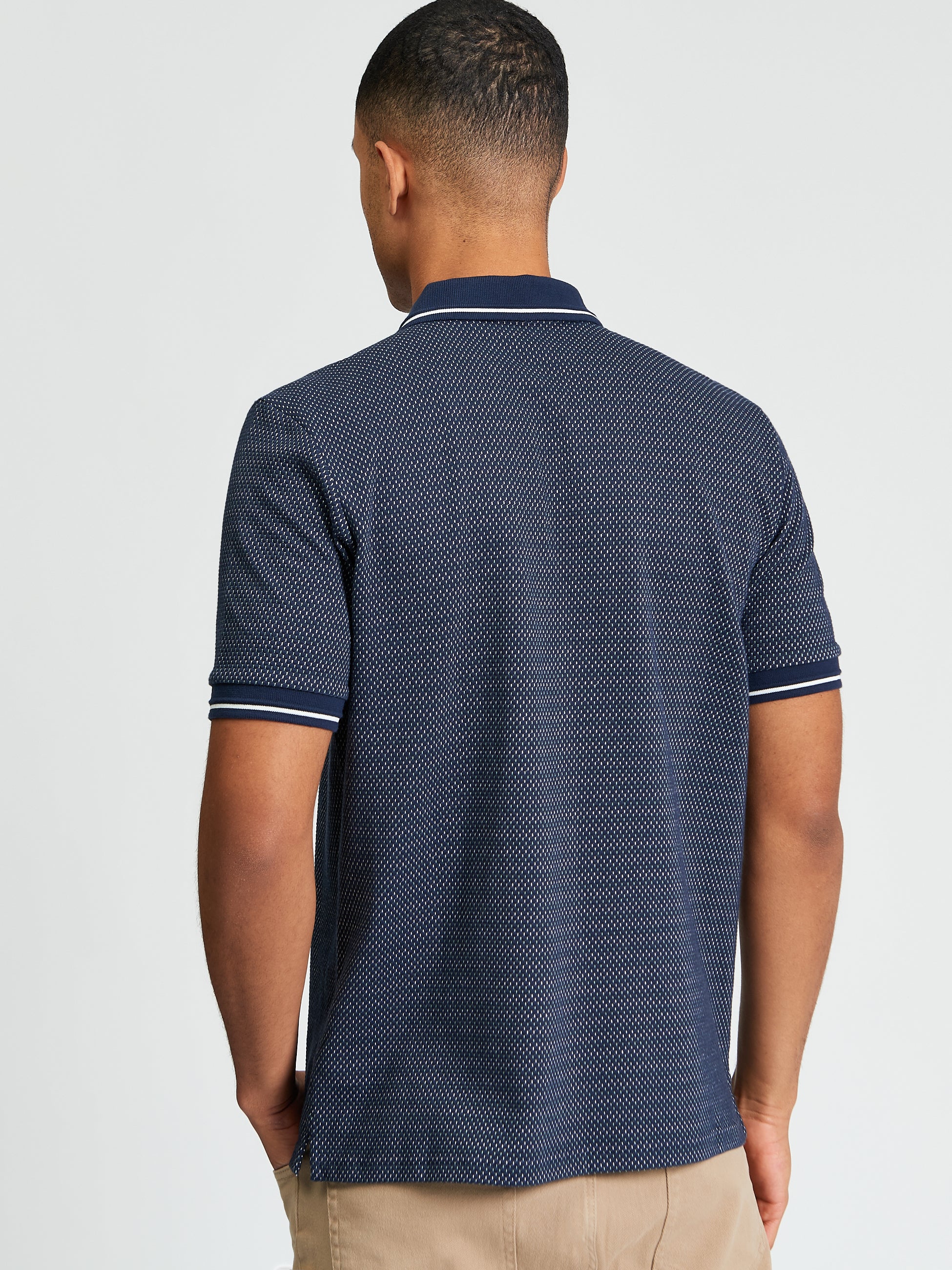 JAQUARD POLO DARK NAVY