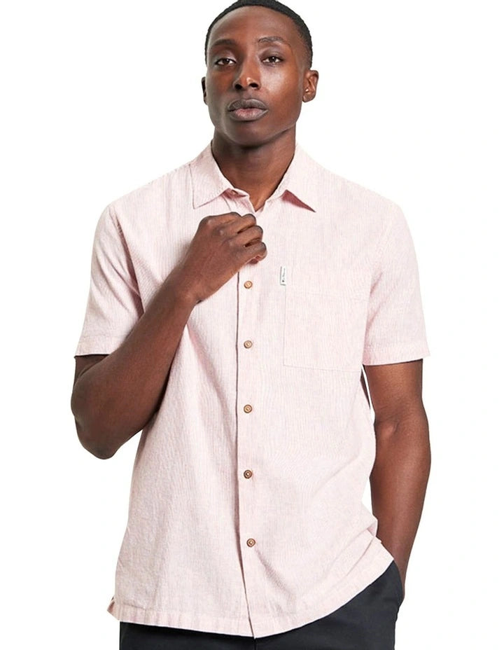 Ticking SS Stripe Shirt CERISE