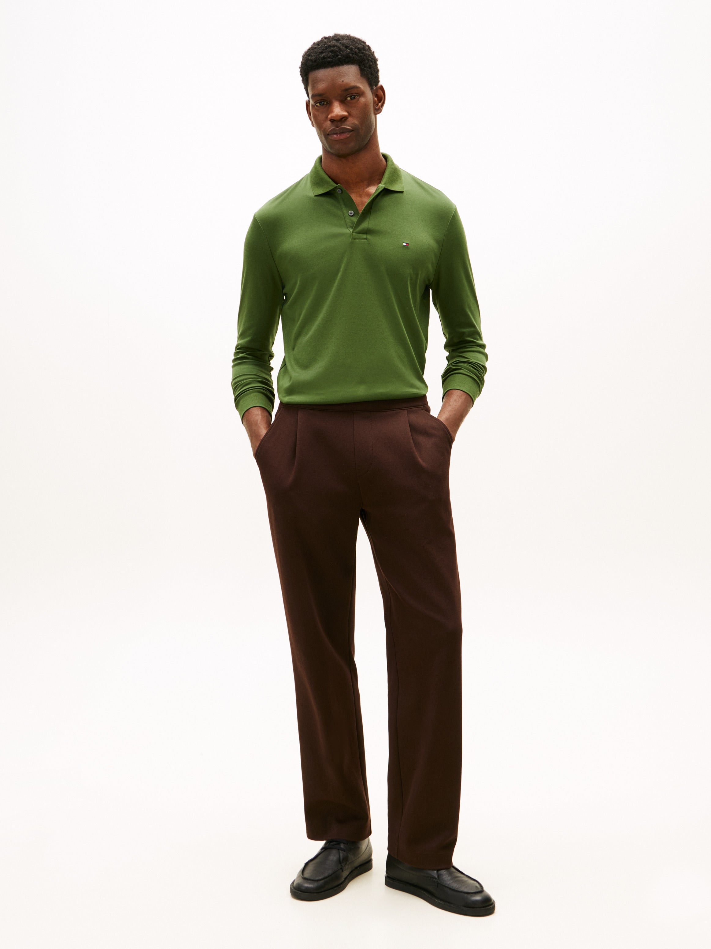 LONG Sleeve CTN REG POLO MOUNTAIN PINE
