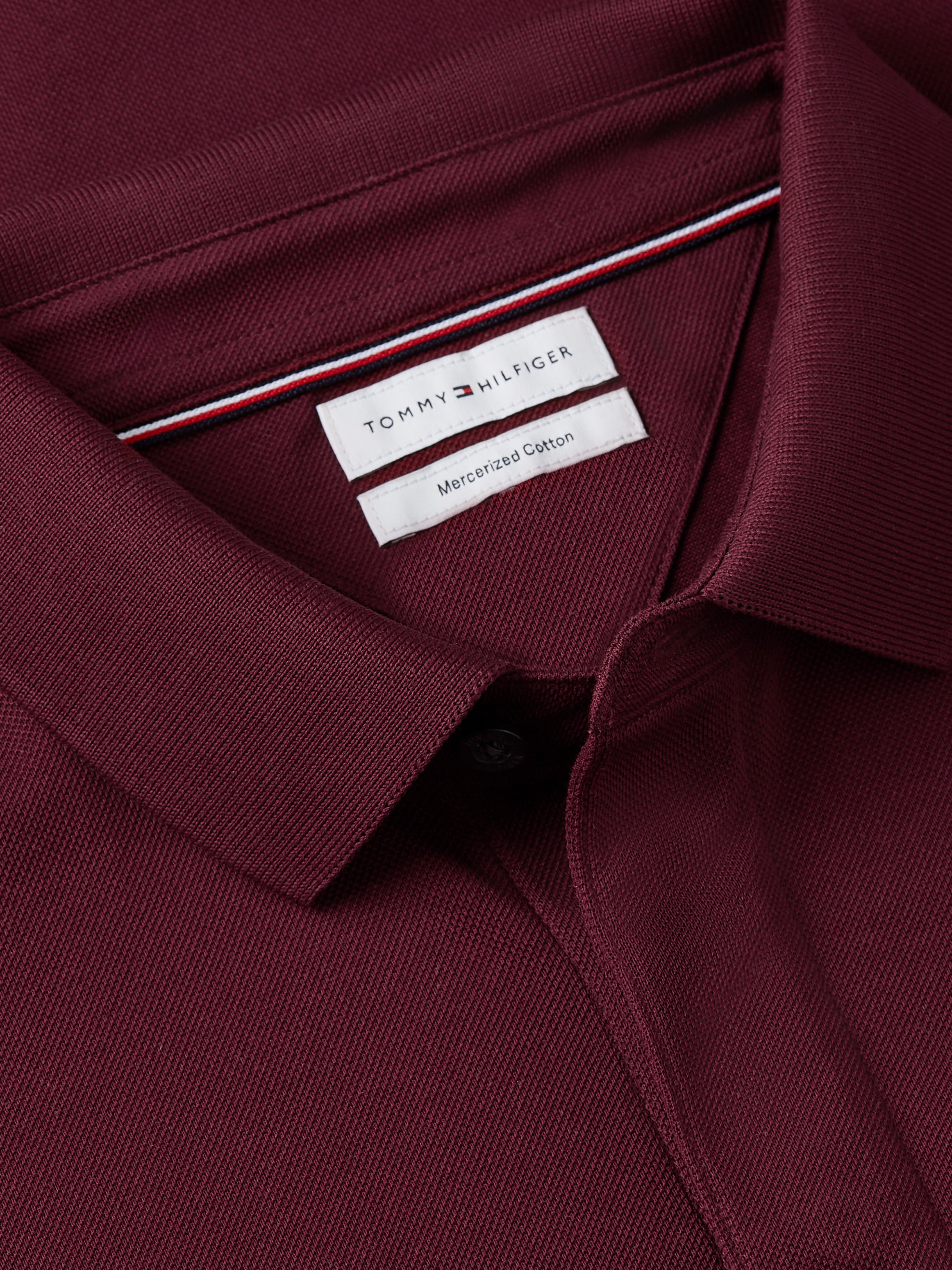 Hidden Placket Polo Deep Rouge