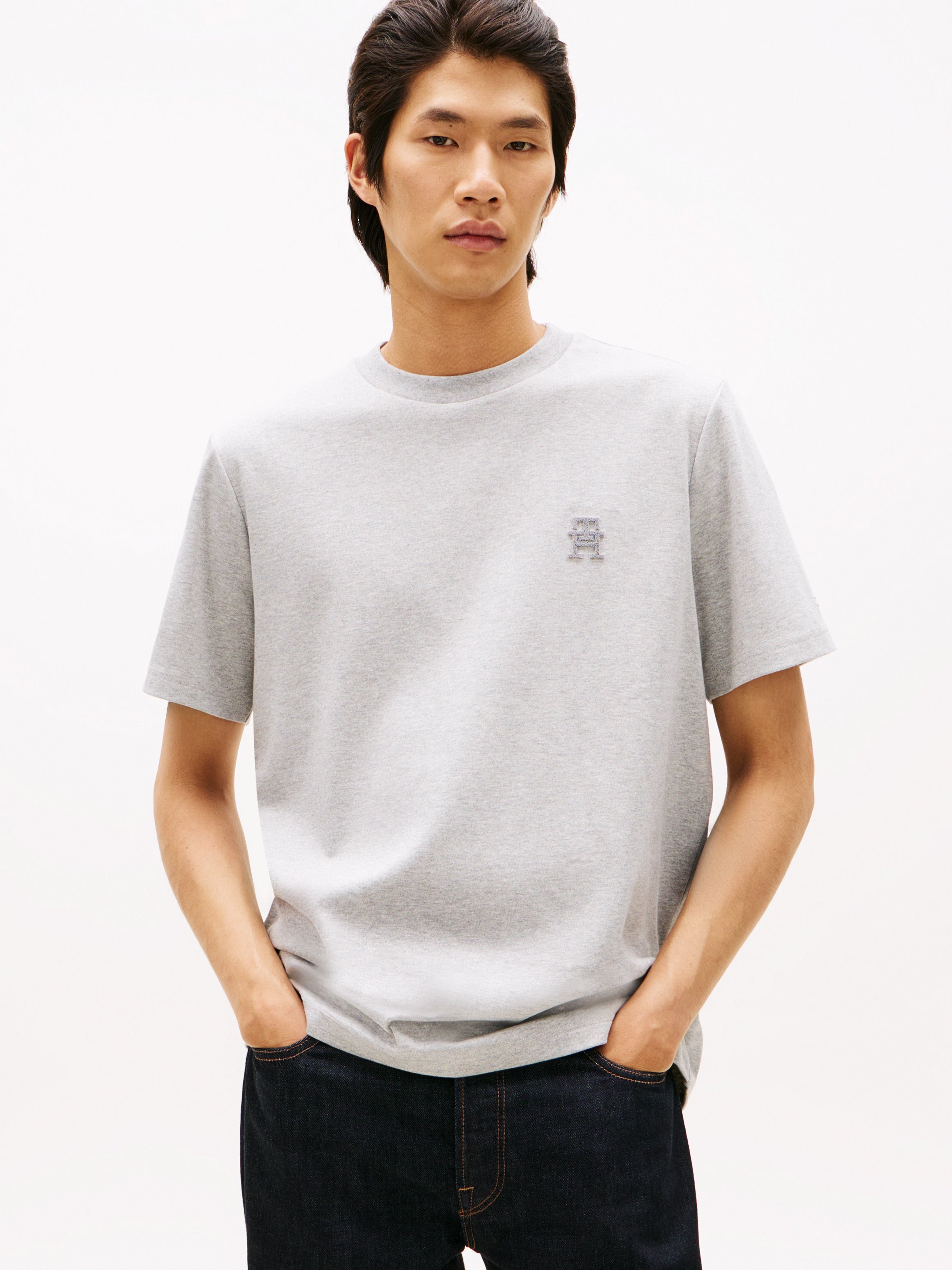 Interlock Tee LIGHT GREY HEATHER