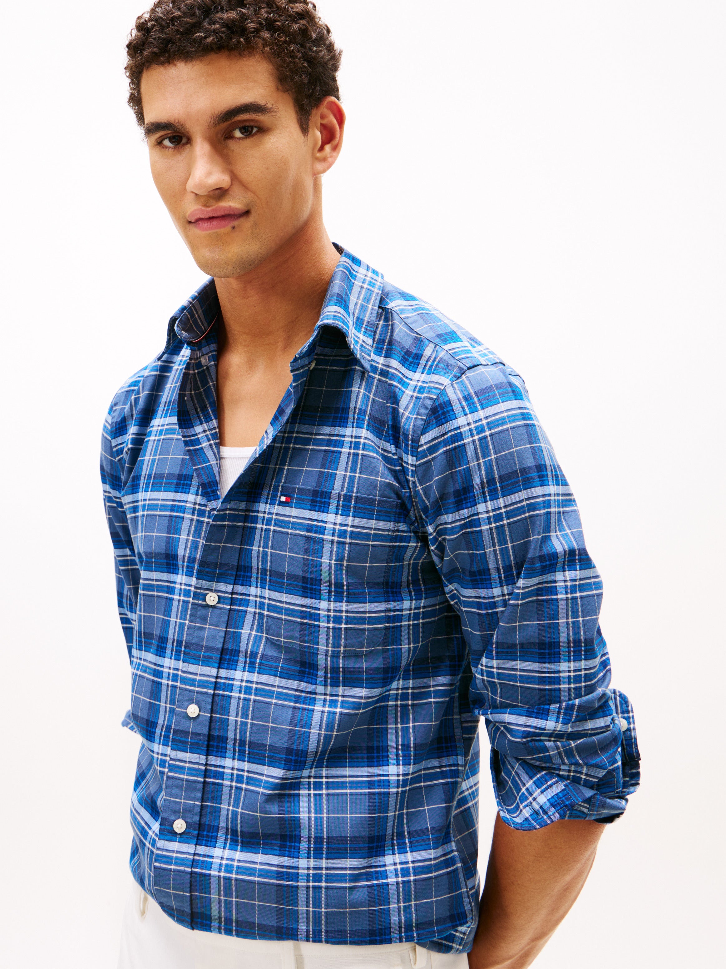 Oxford Heritage Plaid Shirt AEGEAN SEA/CHECK