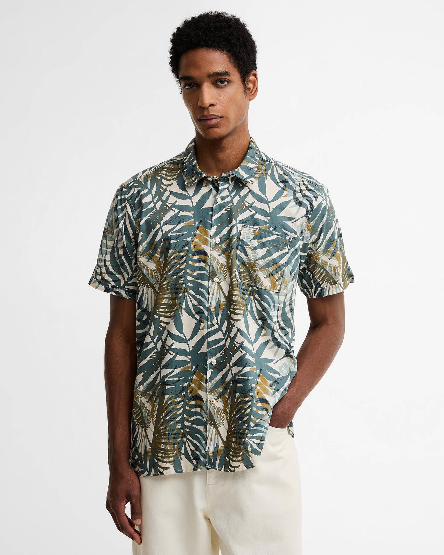 Barbour Gleaston Printed Shirt VINTAGE TEAL