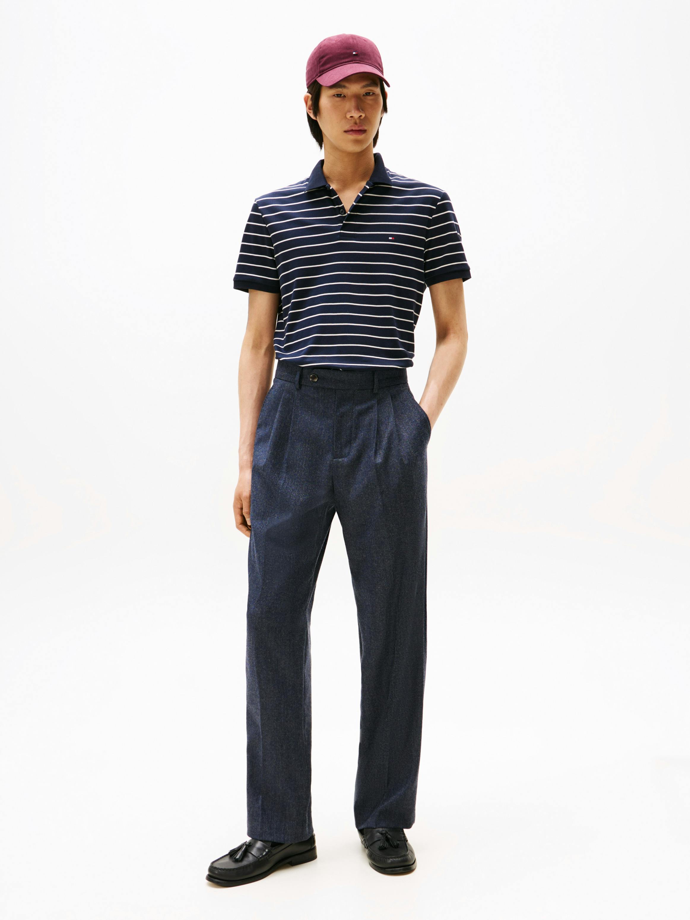 LIQUID COTTON POLO PREPPY NAVY/WHITE