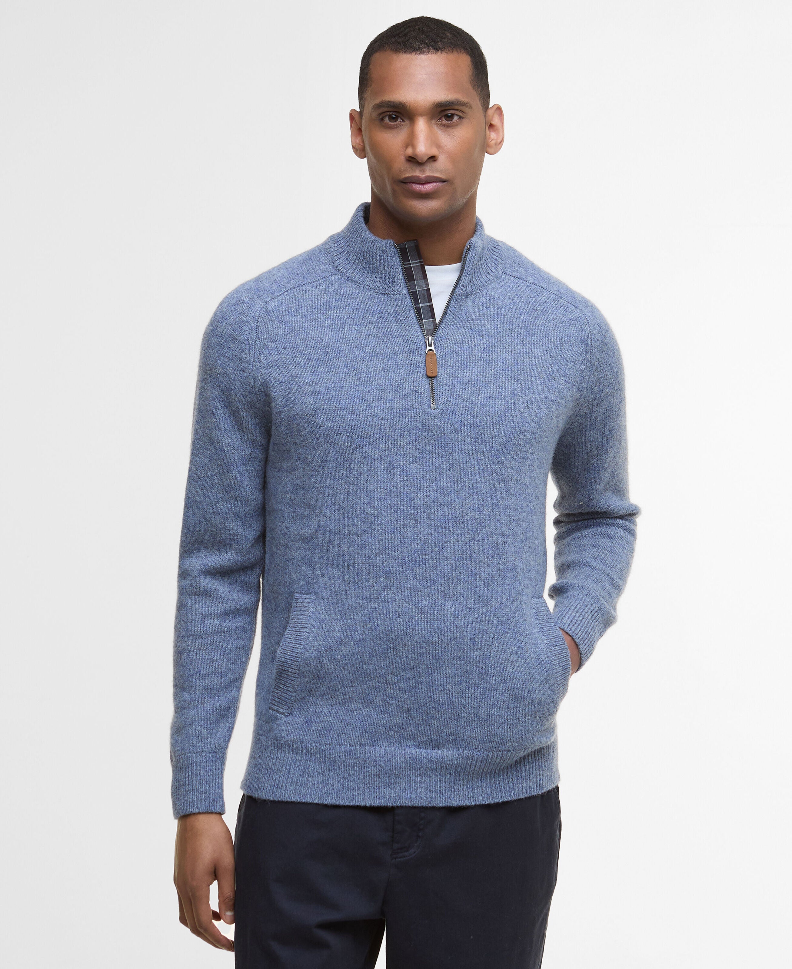 Barbour Talder Half Zip Jumper BLUETONE