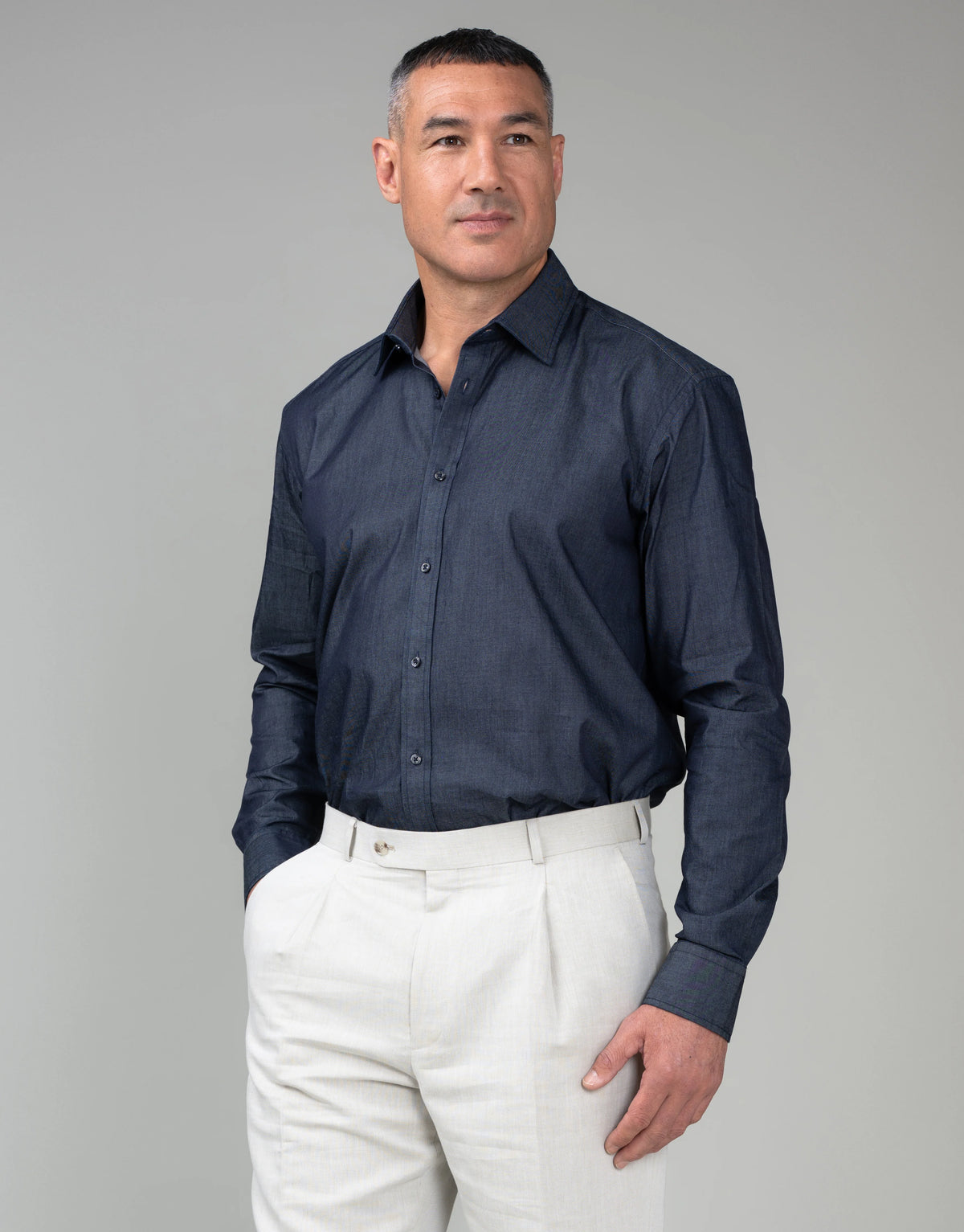 London Kaihara Japanese Denim shirt NAVY