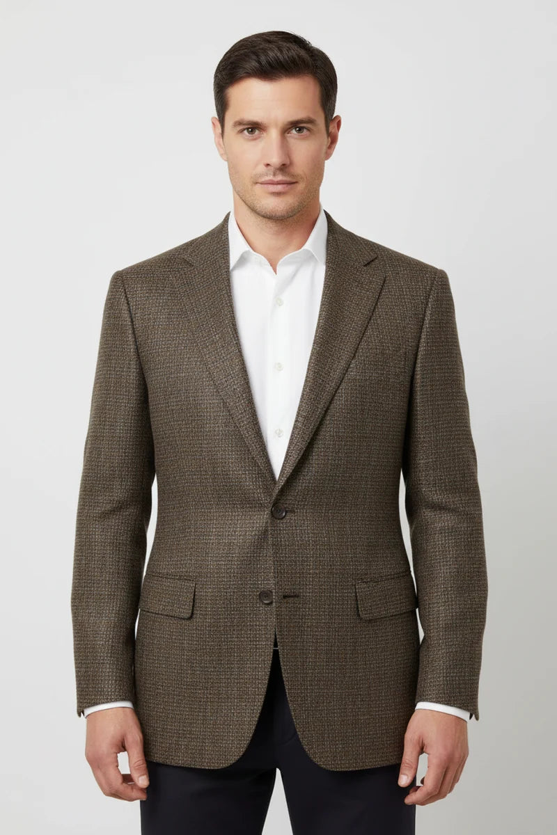 Lyon Textured Blazer BROWN