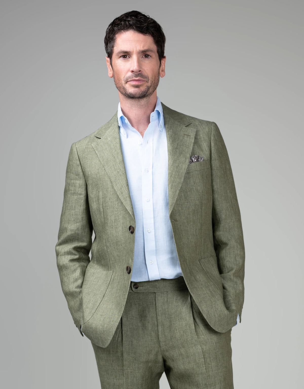 Malta Linen Blazer SAGE GREEN