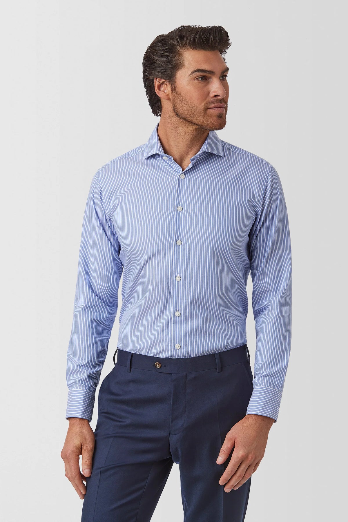 Winton FCW326 Stripe Shirt BLUE