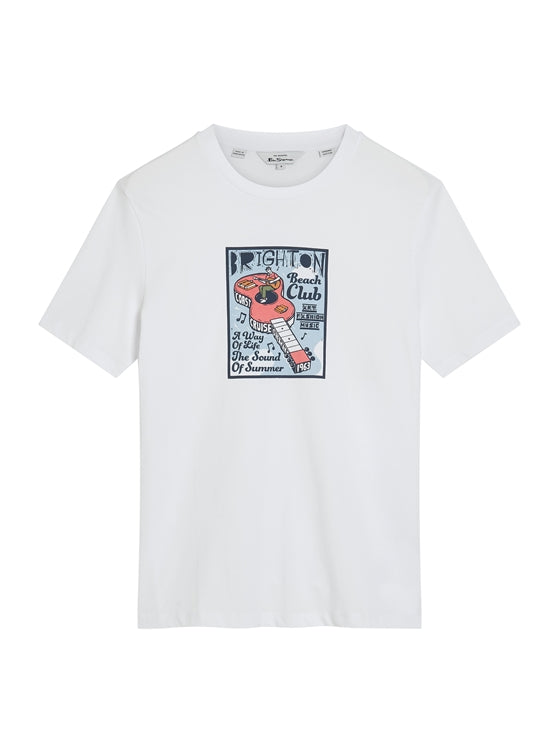 Boat Guitar character white t-shirt