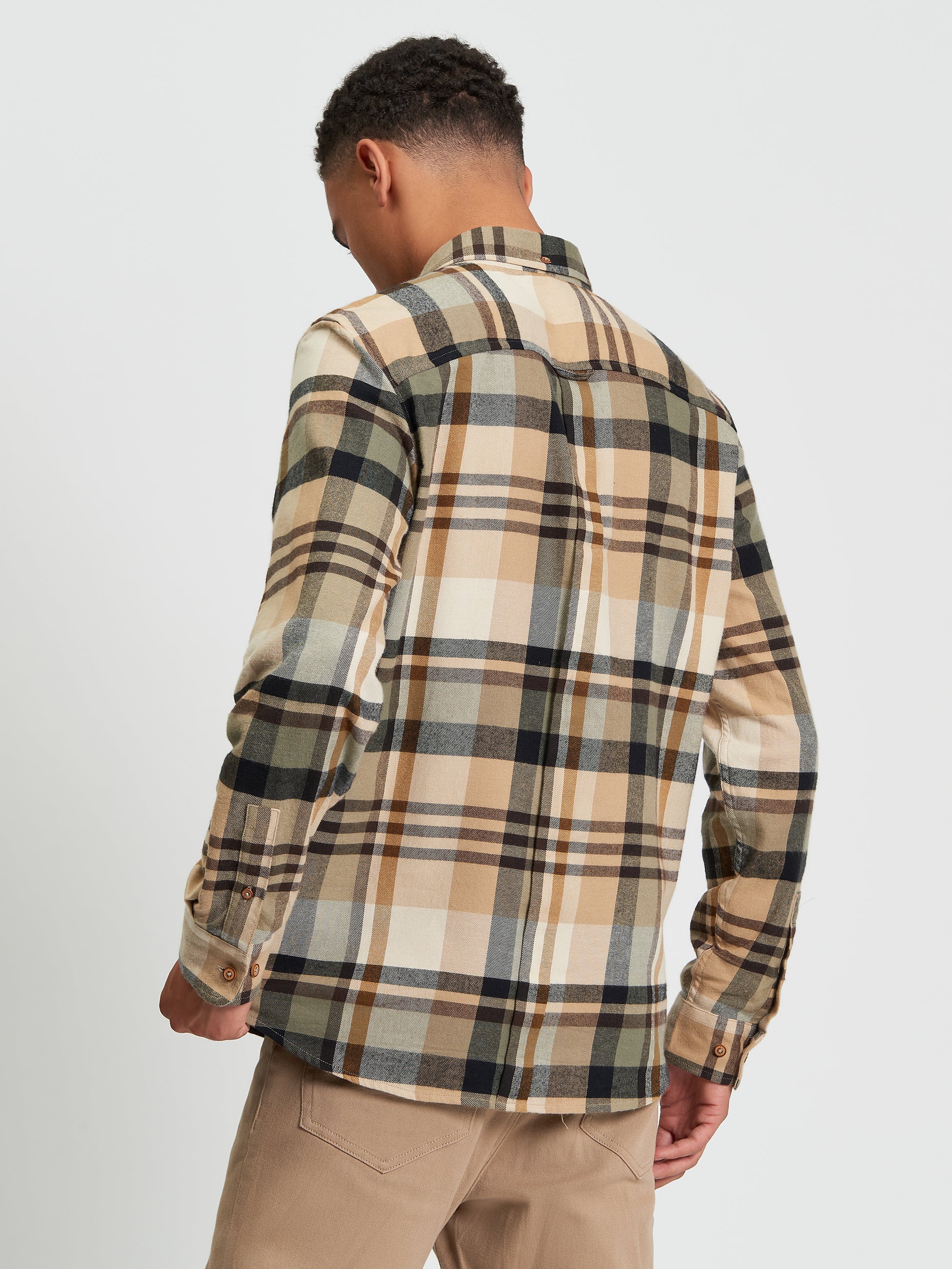 Brushed Check Shirt SAND