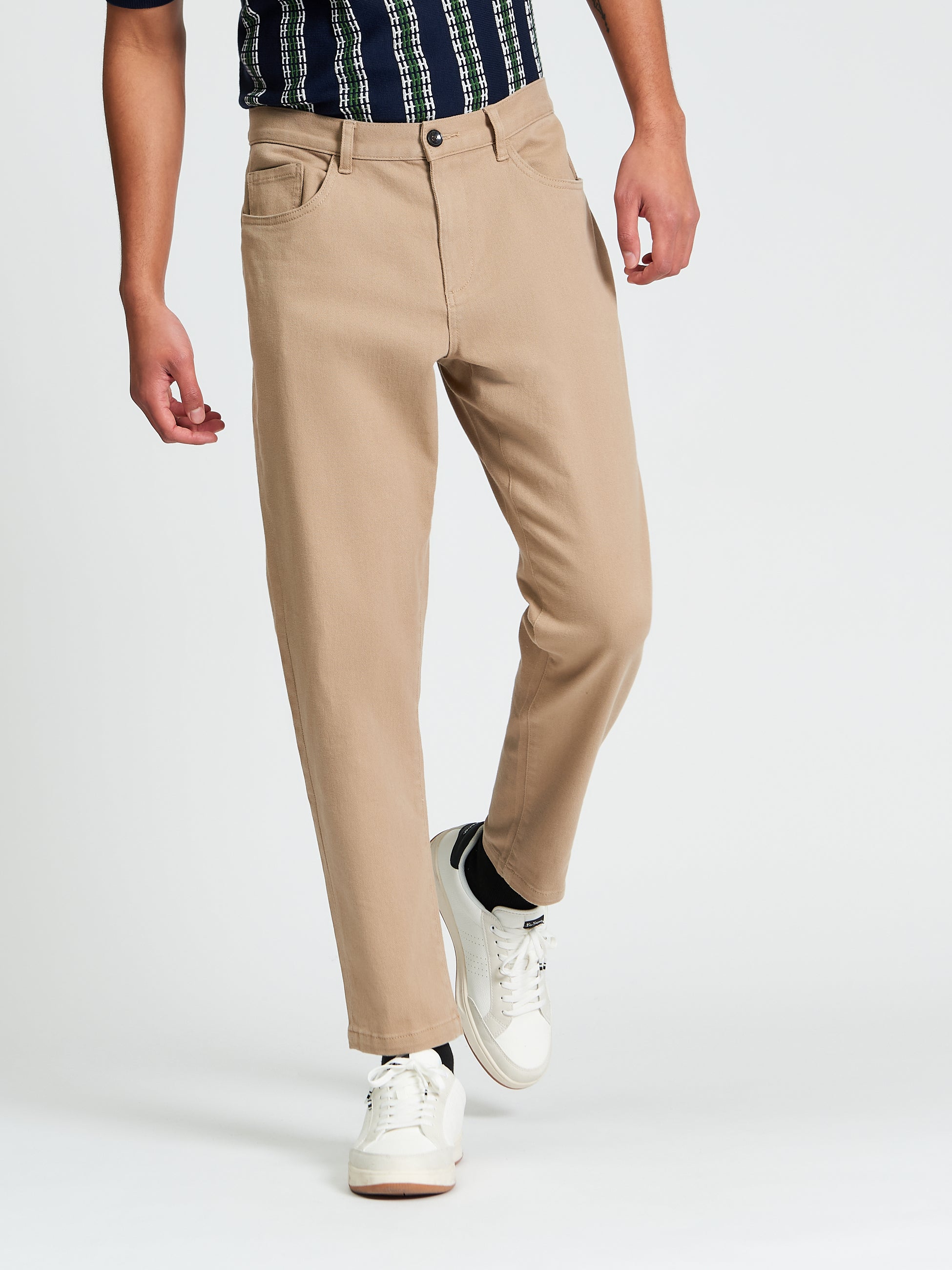 5 POCKET TWILL TROUSER STONE