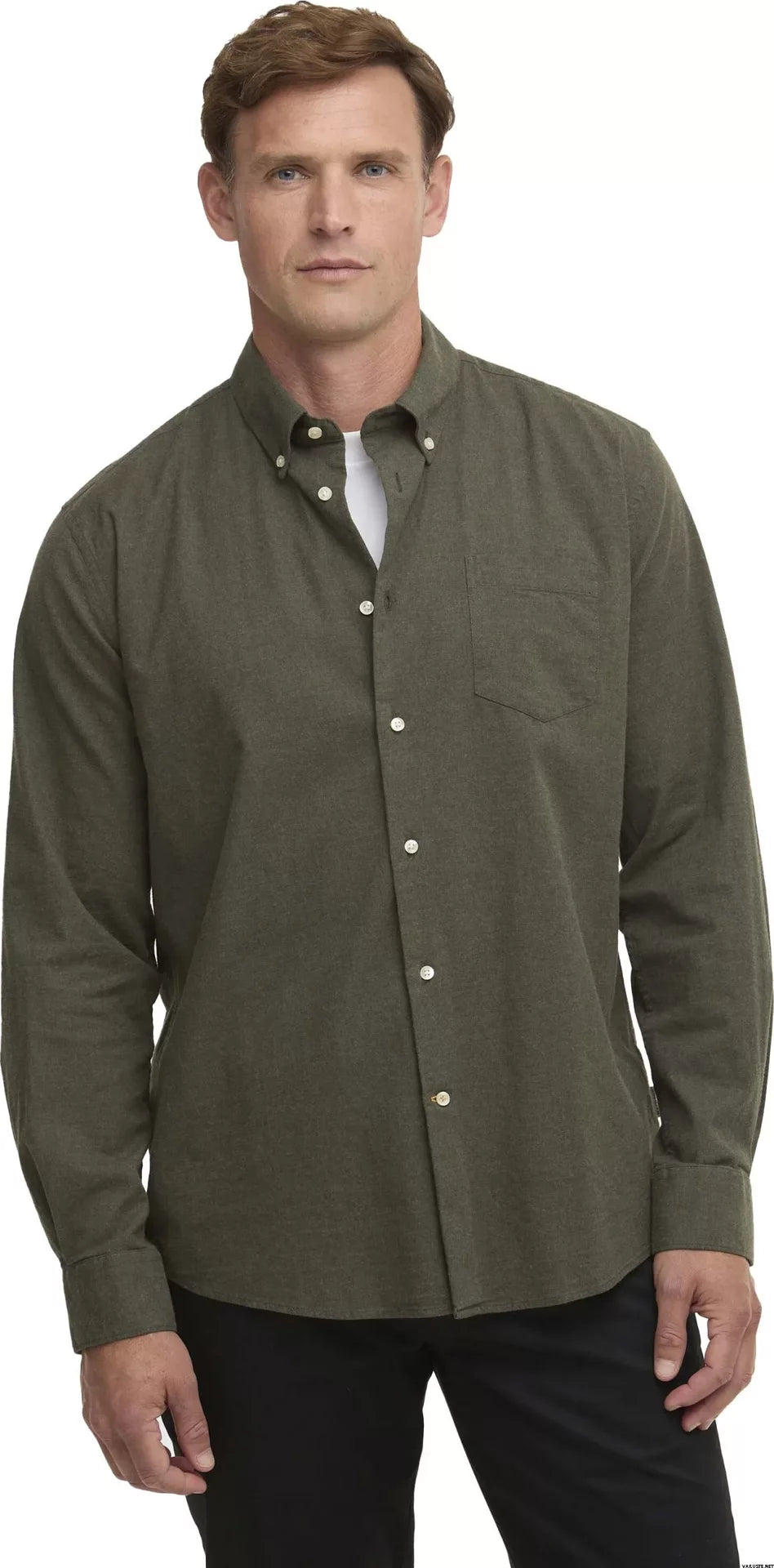 Barbour Aukside  Regular hirt Olive Marl