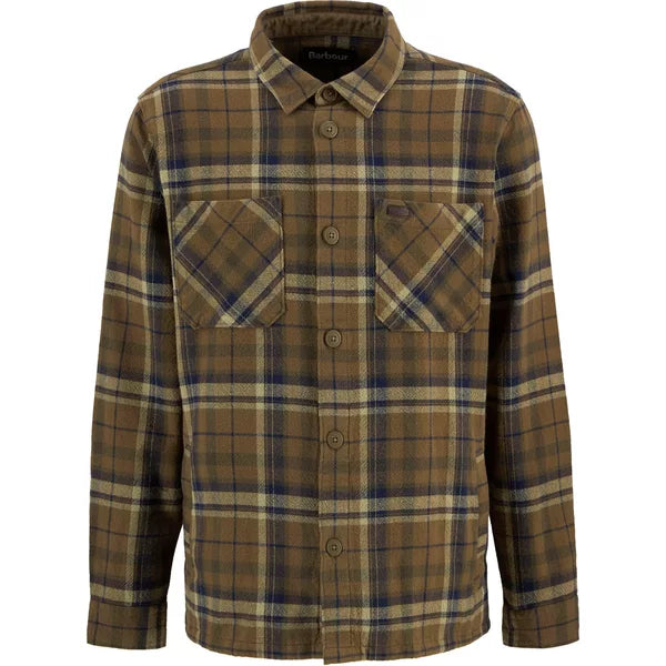 Barbour Trent  Checked  Overshirt olive