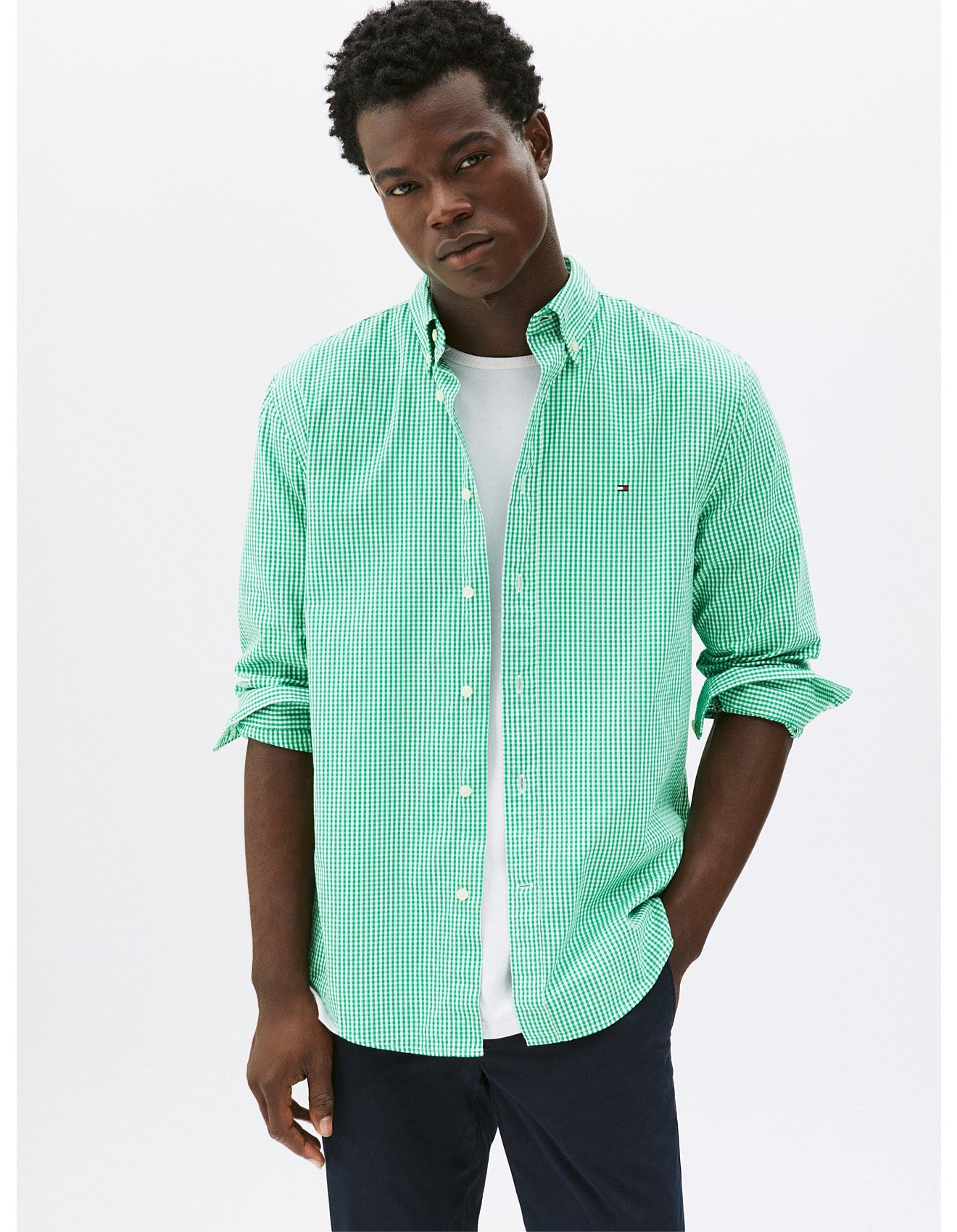 Poplin Gingham OLYMPIC GREEN/OPWHITE