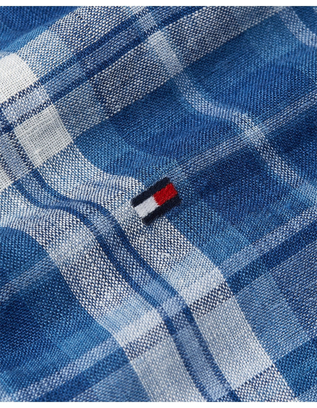 Linen medium Check L Shirt NIGHT SKY/CHECK