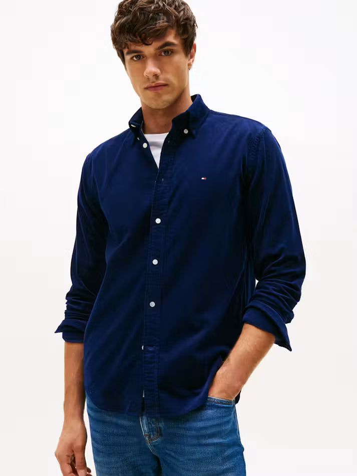 Solid Corduroy Shirt IMPERIAL NAVY
