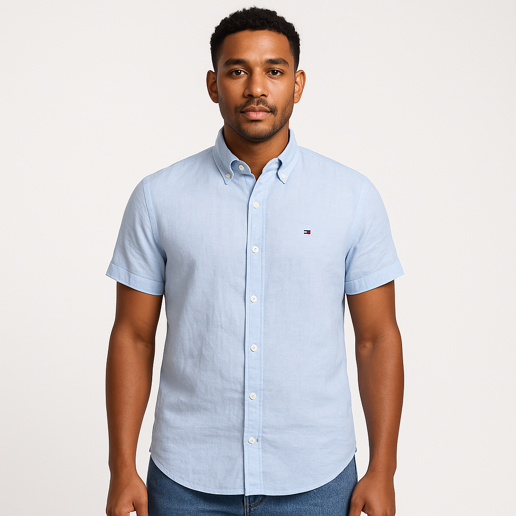 Pigment Dyed Linen  shirt VEEL BLUE