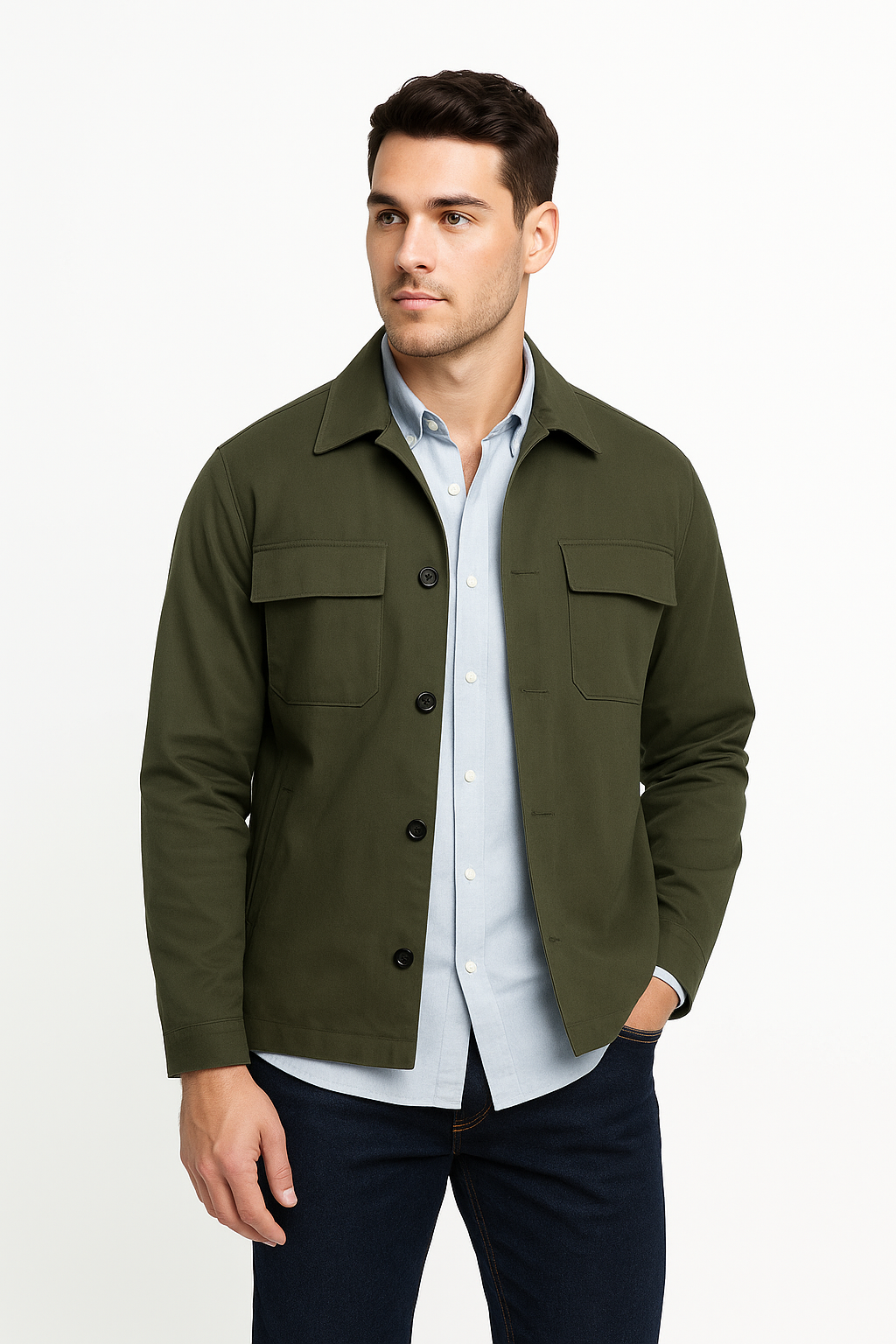 Devonport KHAKI Cotton hirt Jacket