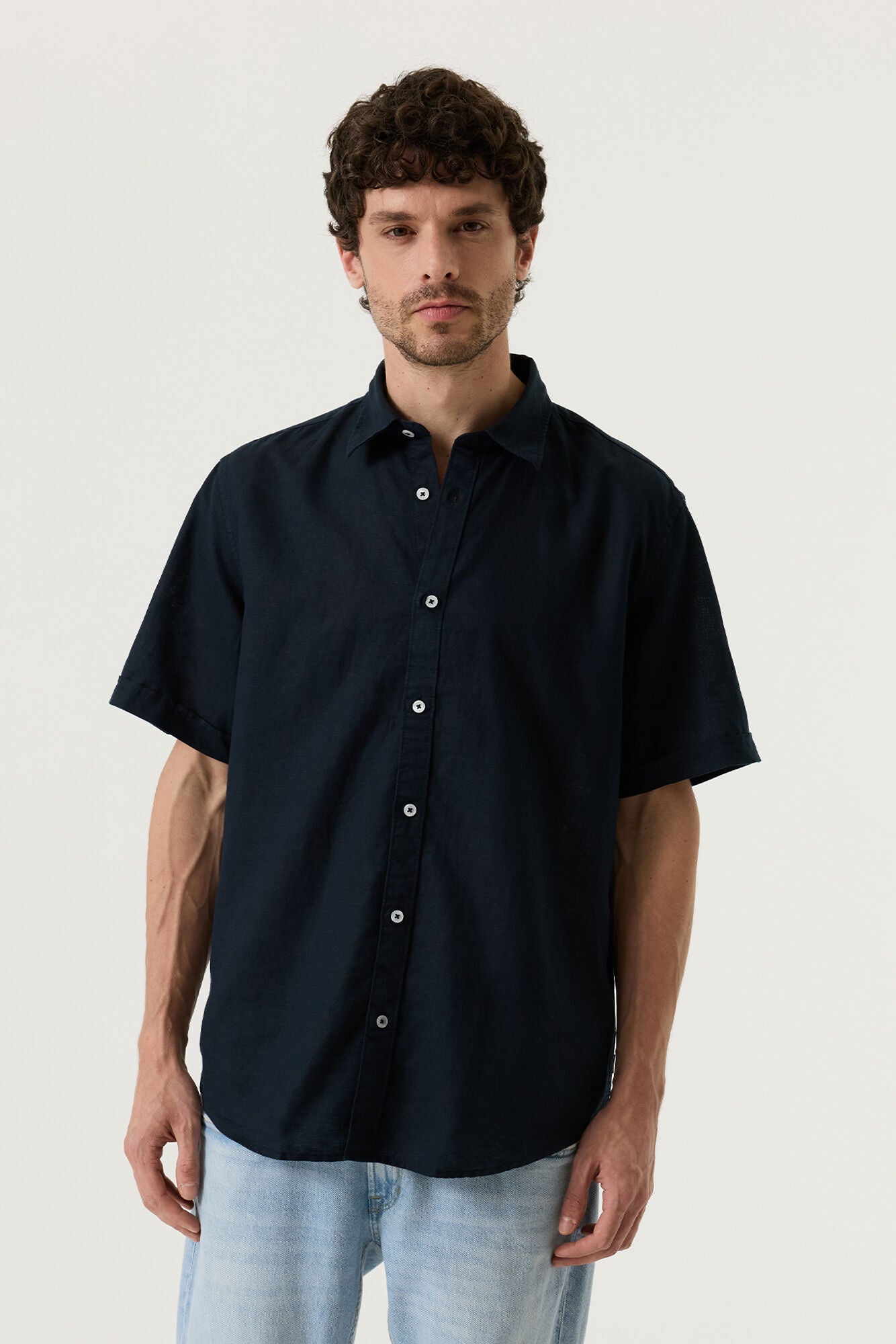 Dark Blue Short Sleeve Shirt