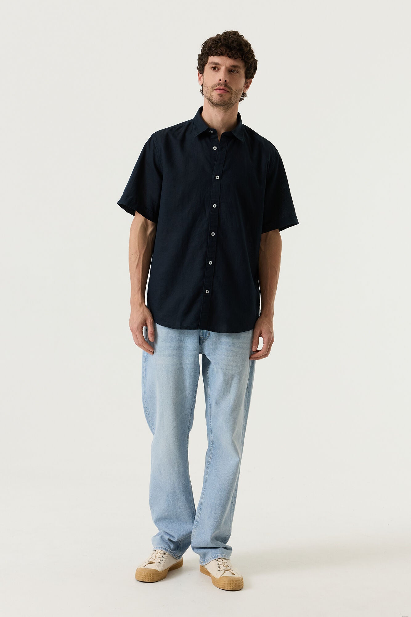 Dark Blue Short Sleeve Shirt