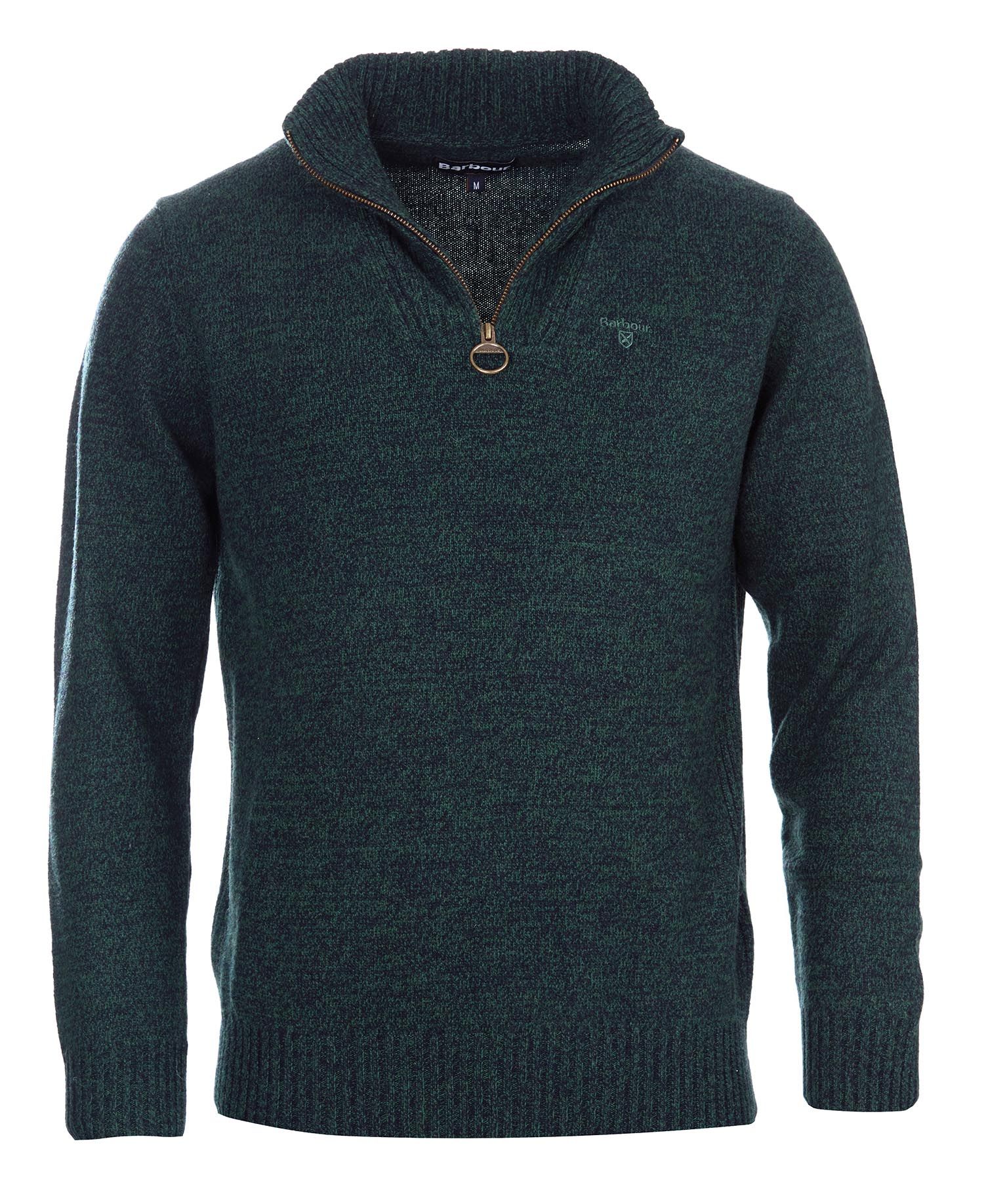 Barbour Lambswool Half Zip seaweed Mix