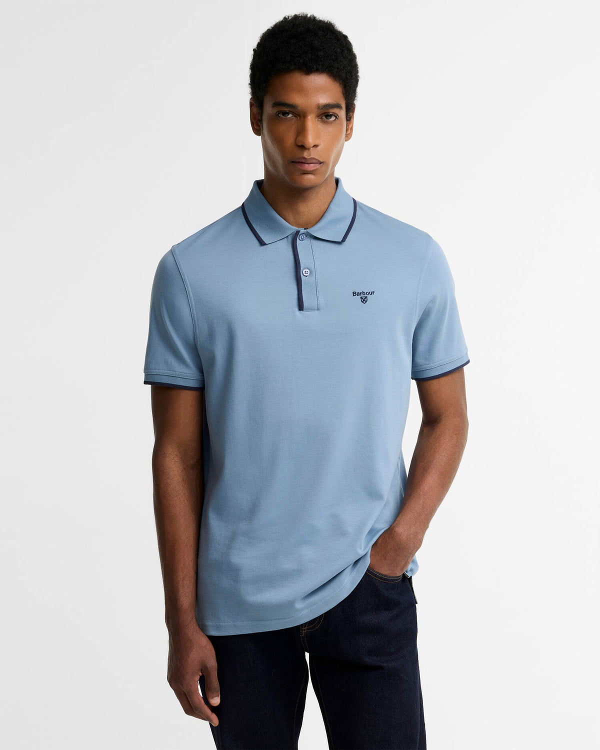 Barbour Callock Tailored Polo TARN BLUE