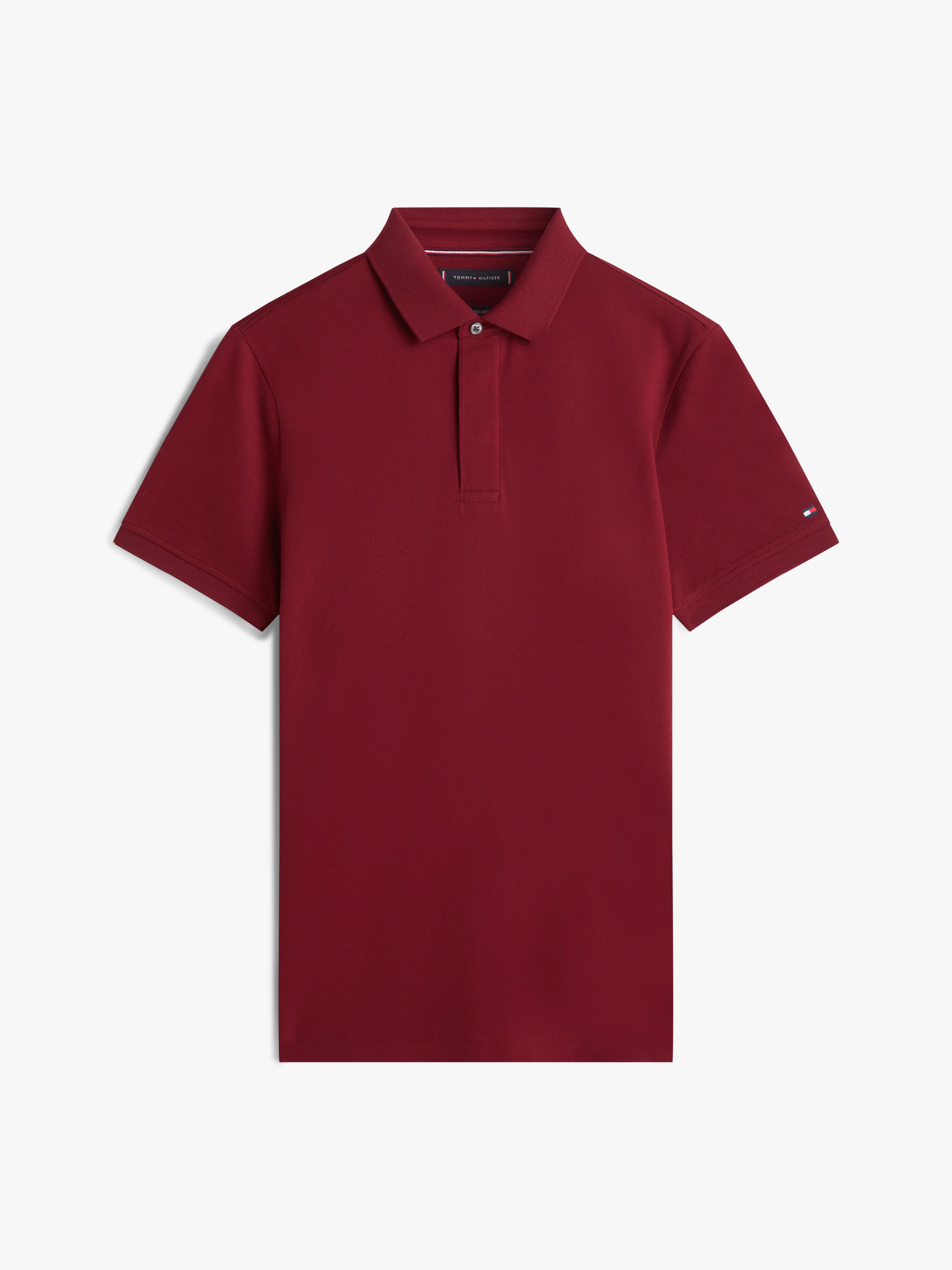 Hidden Placket Polo Deep Rouge