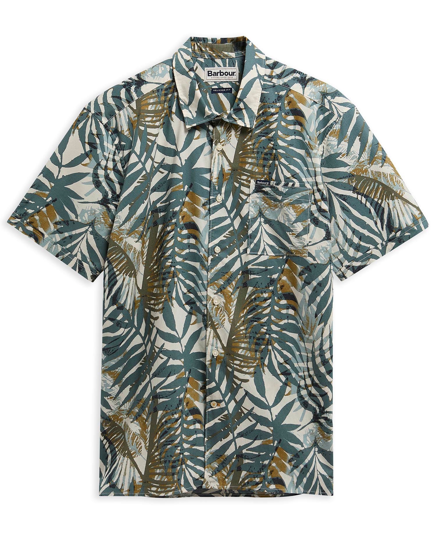Barbour Gleaston Printed Shirt VINTAGE TEAL