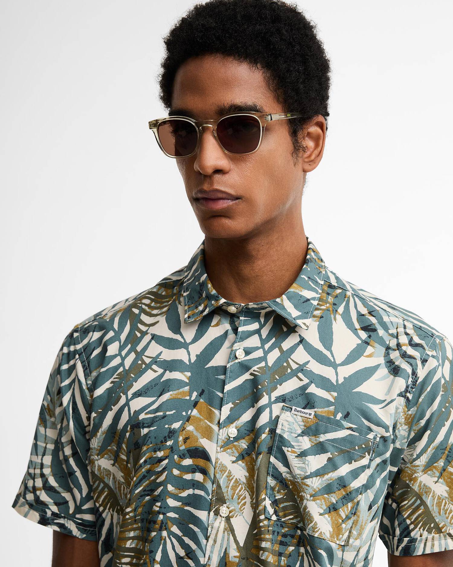 Barbour Gleaston Printed Shirt VINTAGE TEAL