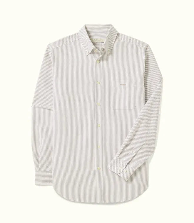 Regular Oxford shirt Brown white