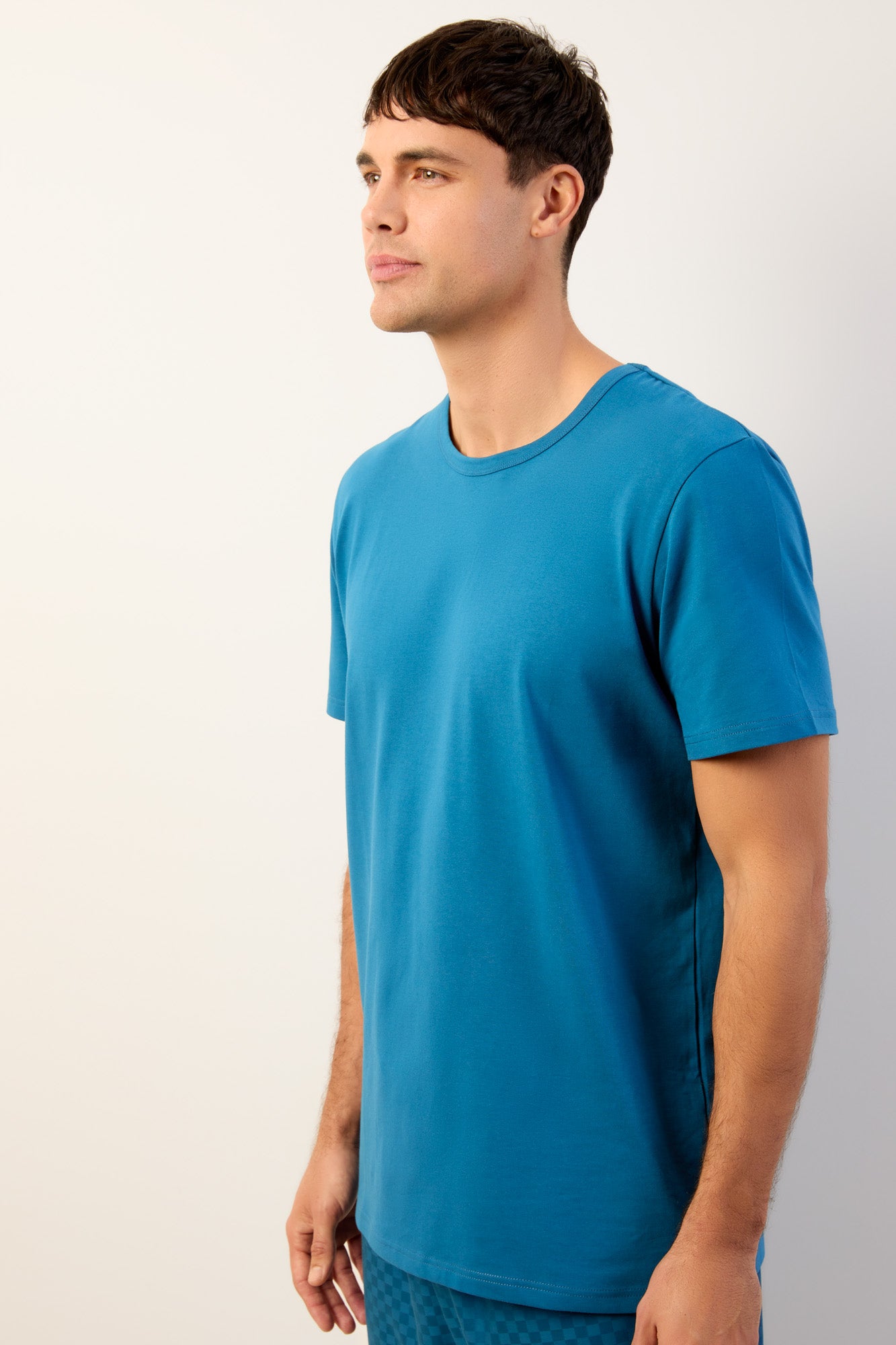 BLEU BOXER SHORT & TEAL T-SHIRT