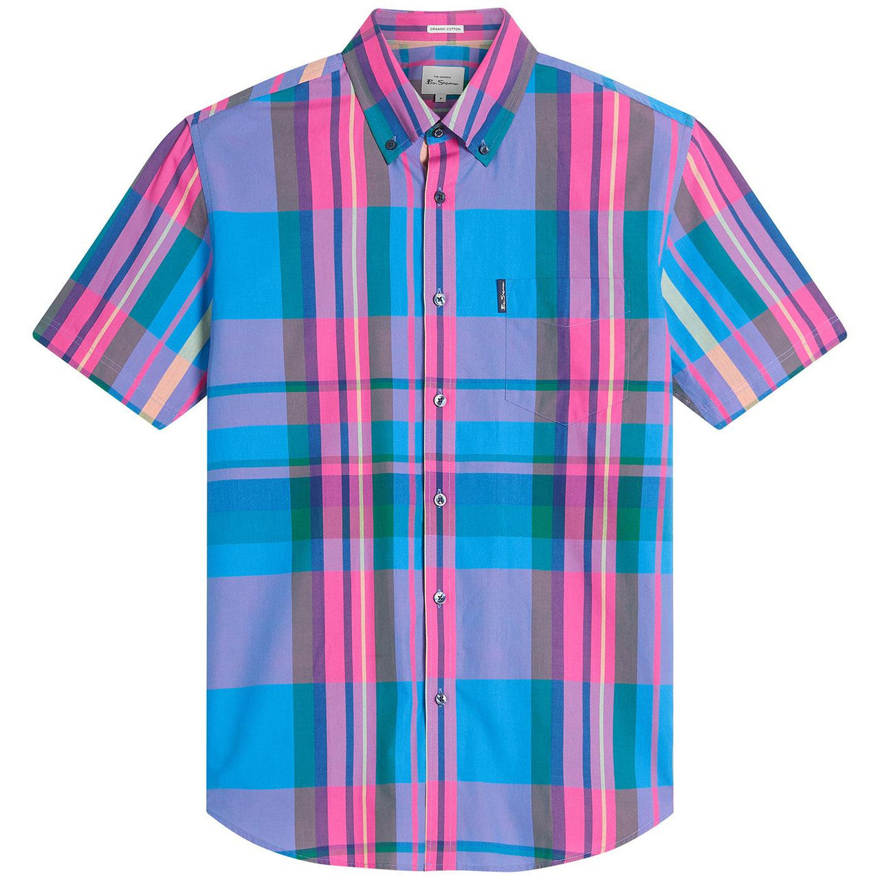 Madras Check SS Shirt KINGFISHER
