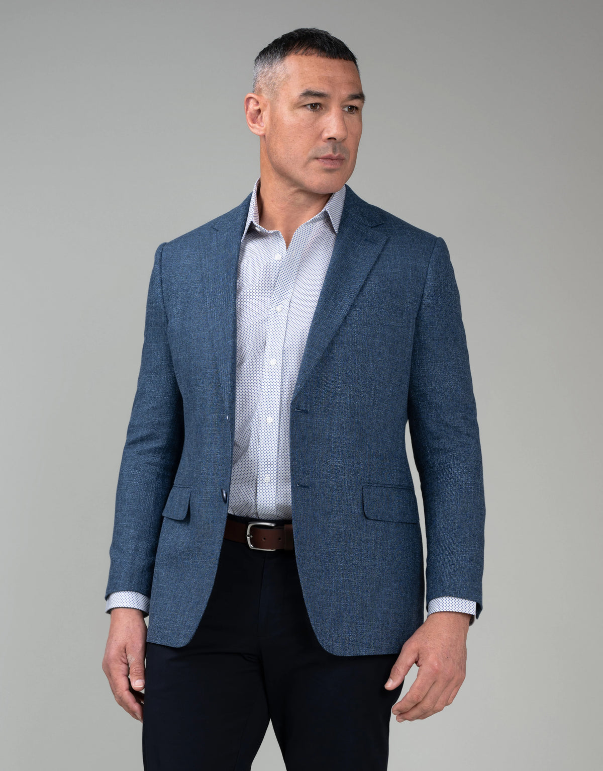 Cooper Pacific BLUE Linen Slub Blazer