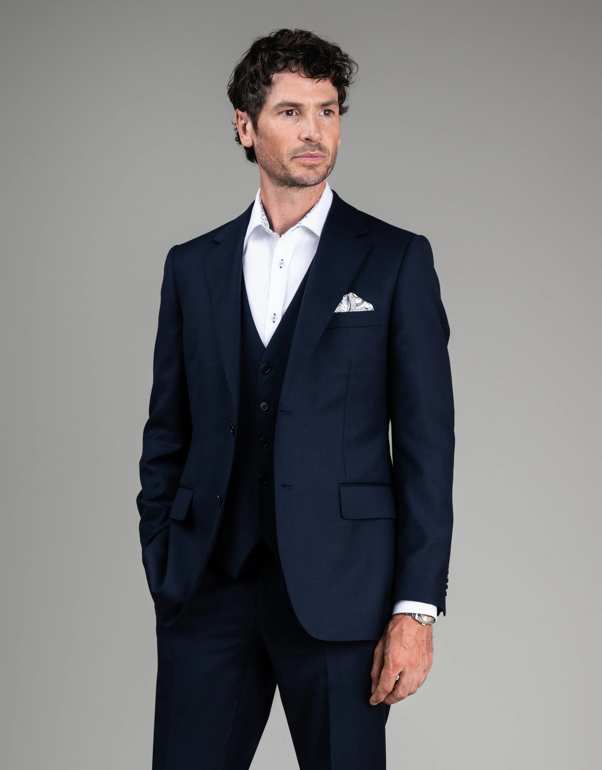 Cooper Navy Twill Suit Jacket