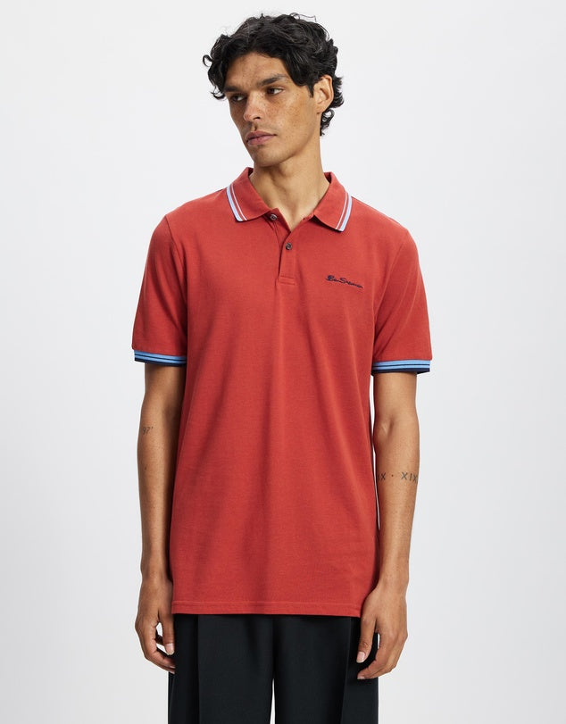 signature Pique Polo BRICK RED